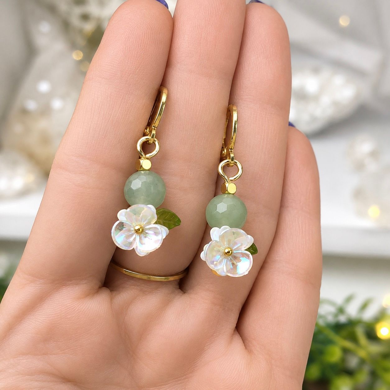 GREEN AVENTURINE - Crystal Therapy Earrings