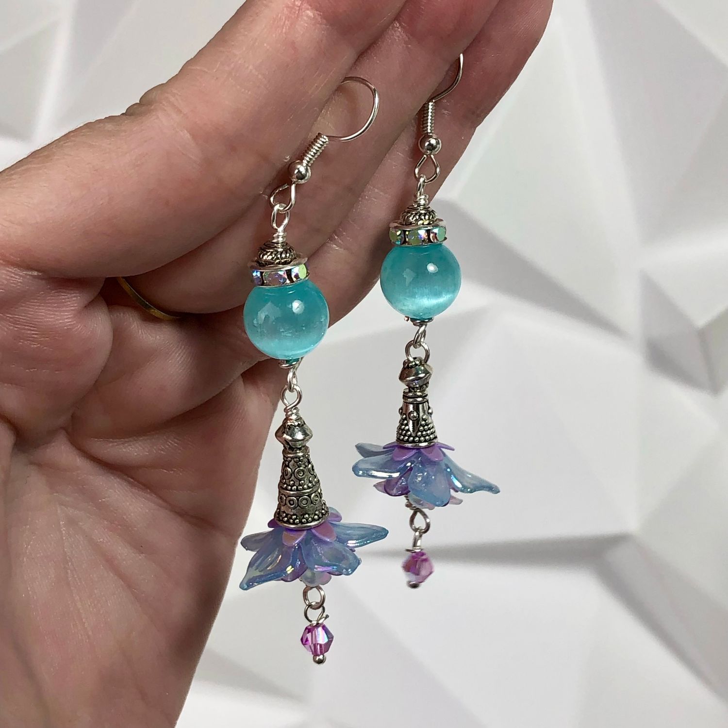BLUE SELENITE - Crystal Therapy Earrings BLUE SELENITE - Crystal Therapy Earrings