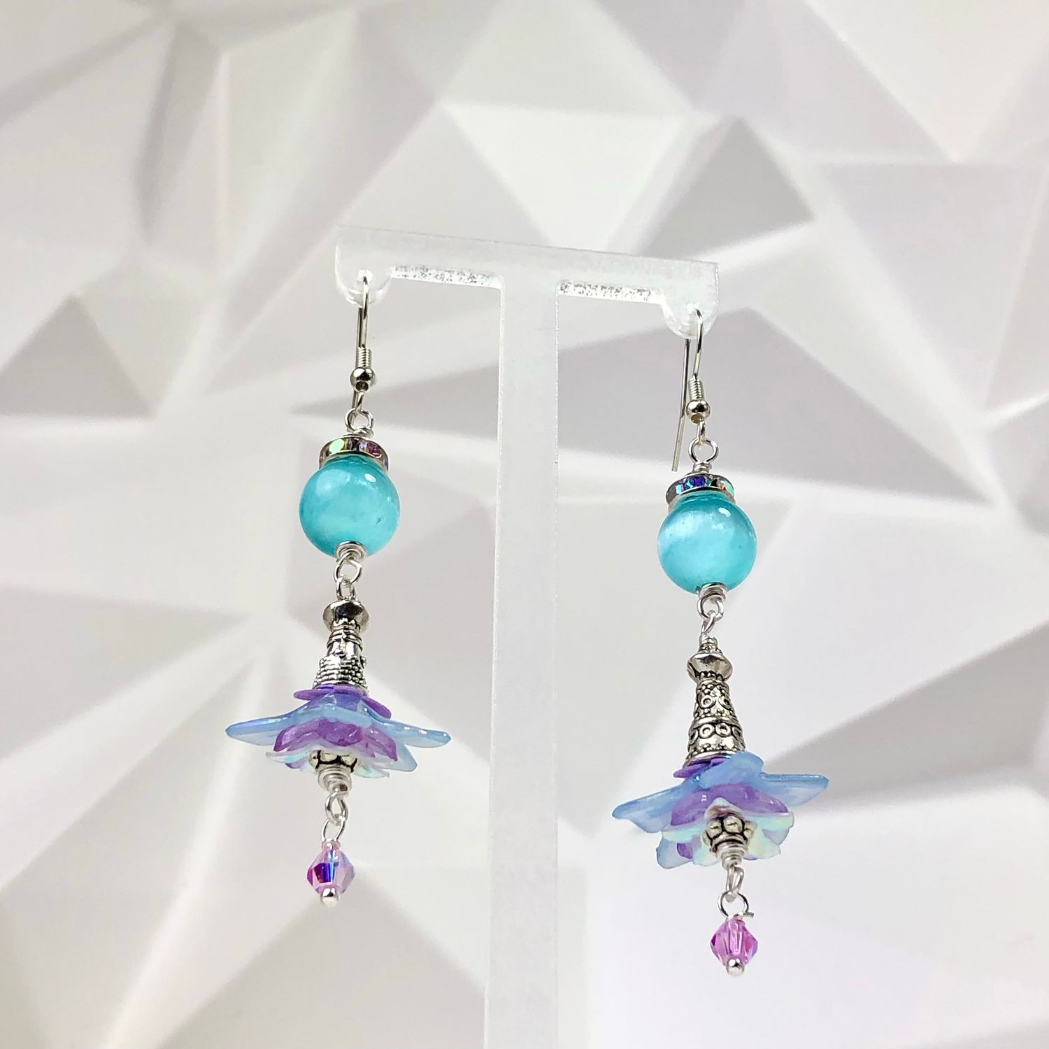 BLUE SELENITE - Crystal Therapy Earrings BLUE SELENITE - Crystal Therapy Earrings