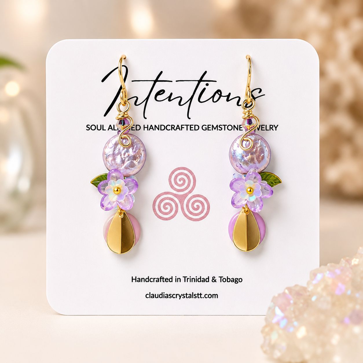 COIN FRESH WATER PEARLS - Crystal Therapy Earrings
