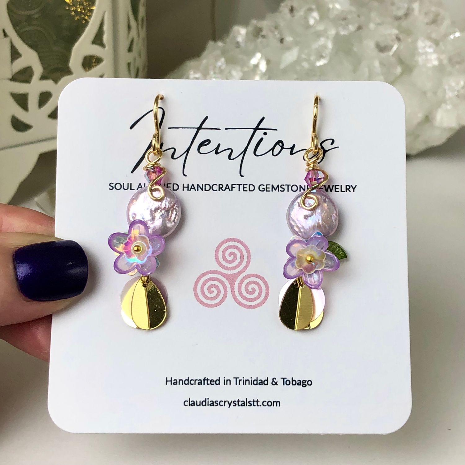 COIN FRESH WATER PEARLS - Crystal Therapy Earrings