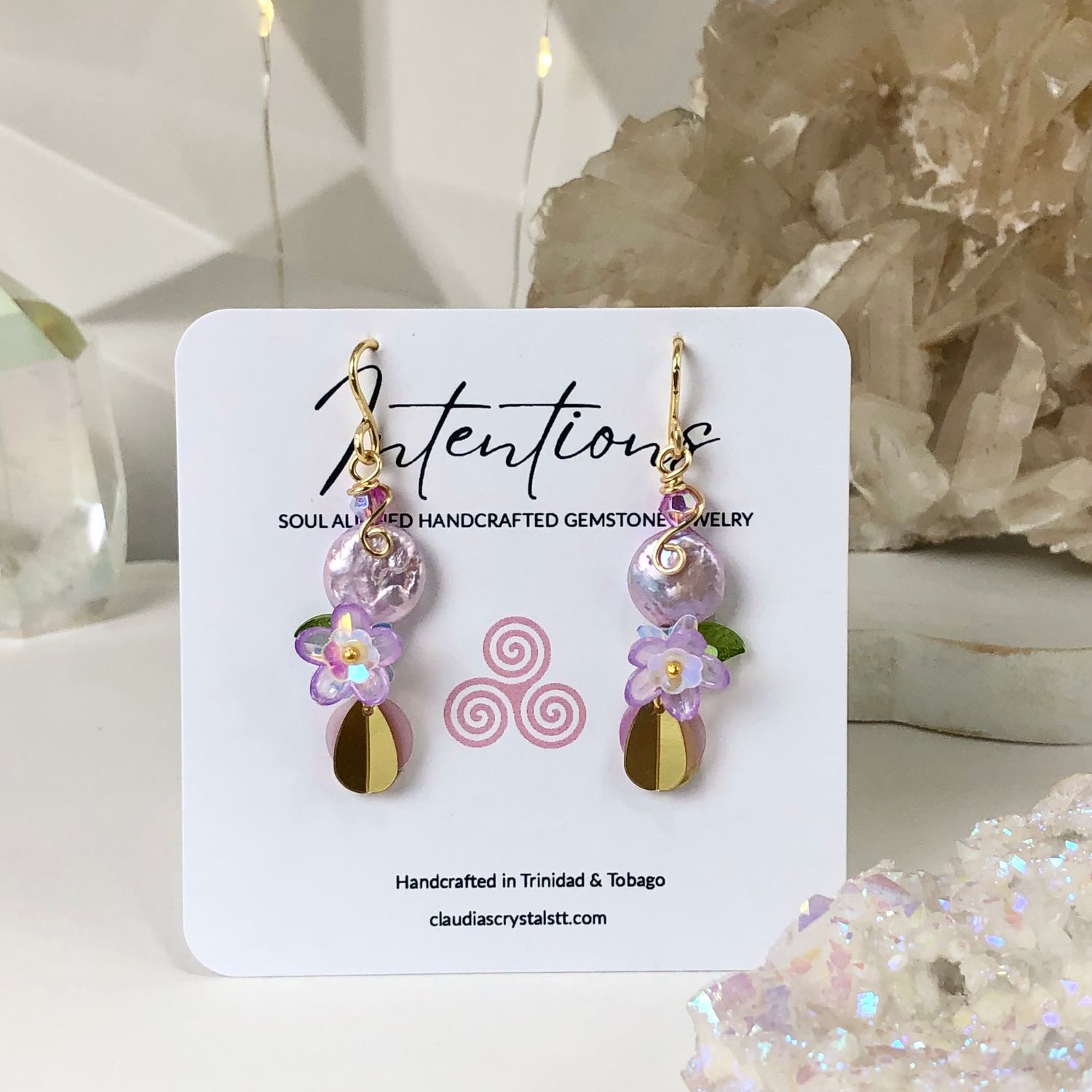 COIN FRESH WATER PEARLS - Crystal Therapy Earrings