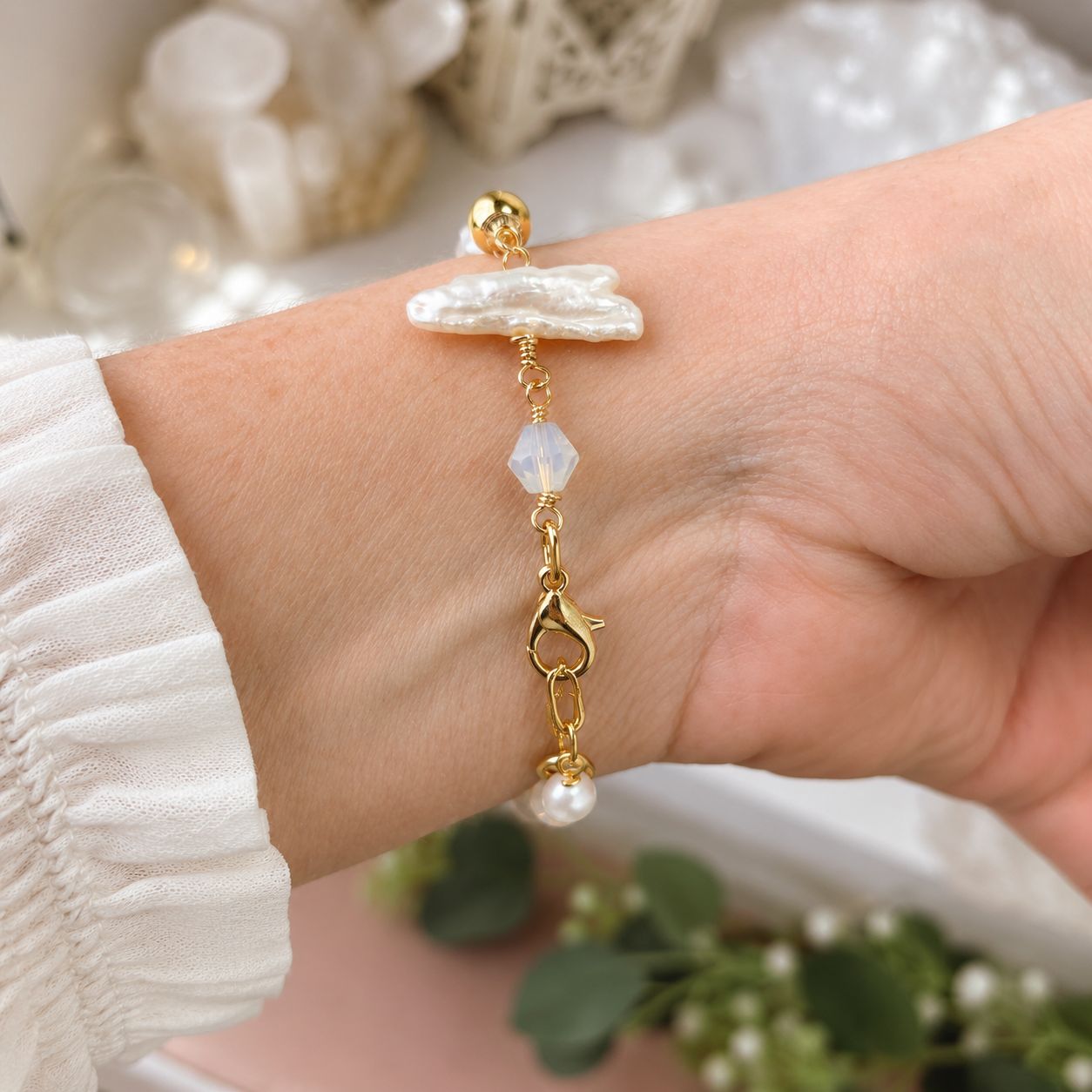 PEARLS | PEARLS | PEARLS - Crystal Therapy Bracelet &amp; Earring Set