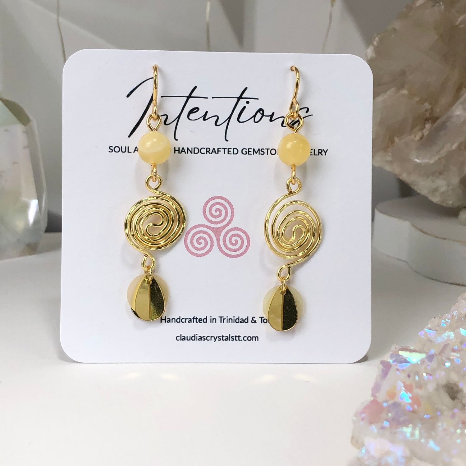 YELLOW CALCITE - Crystal Therapy Earrings