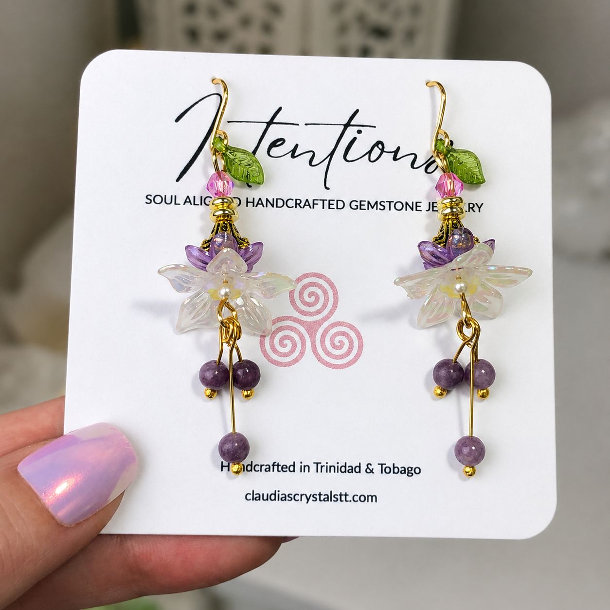 LEPIDOLITE FAIRY - Crystal Therapy Earrings