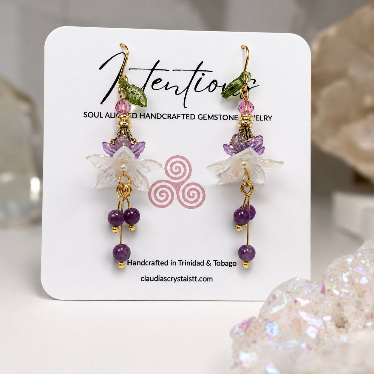 LEPIDOLITE FAIRY - Crystal Therapy Earrings