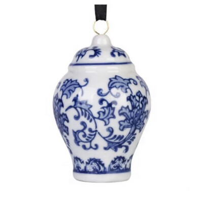Set of 6 Hamptons Christmas Mini Ginger Jars