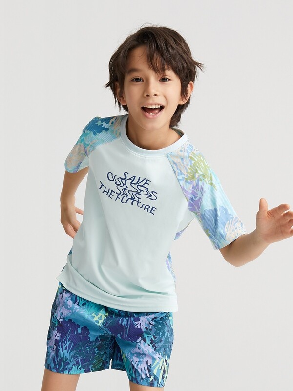 The Deep Sea Tee - Sky Blue/ Purple