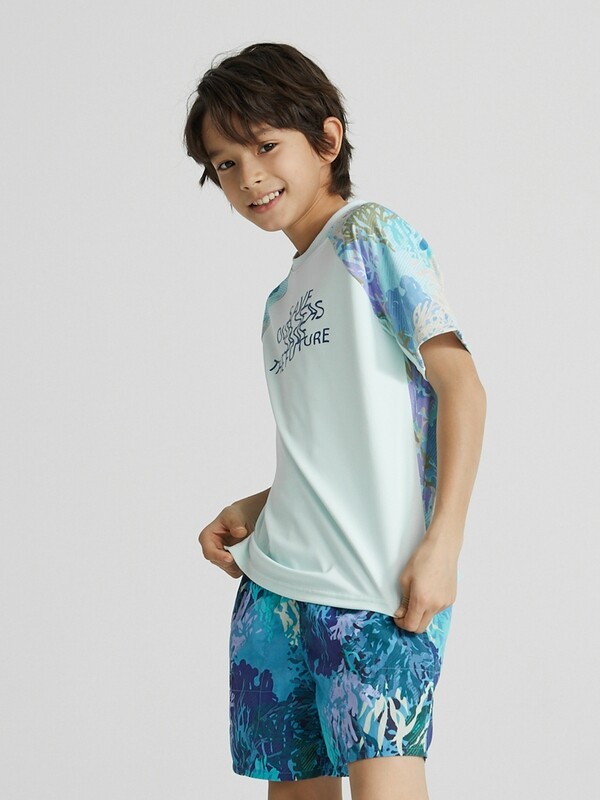The Deep Sea Tee - Sky Blue/ Purple