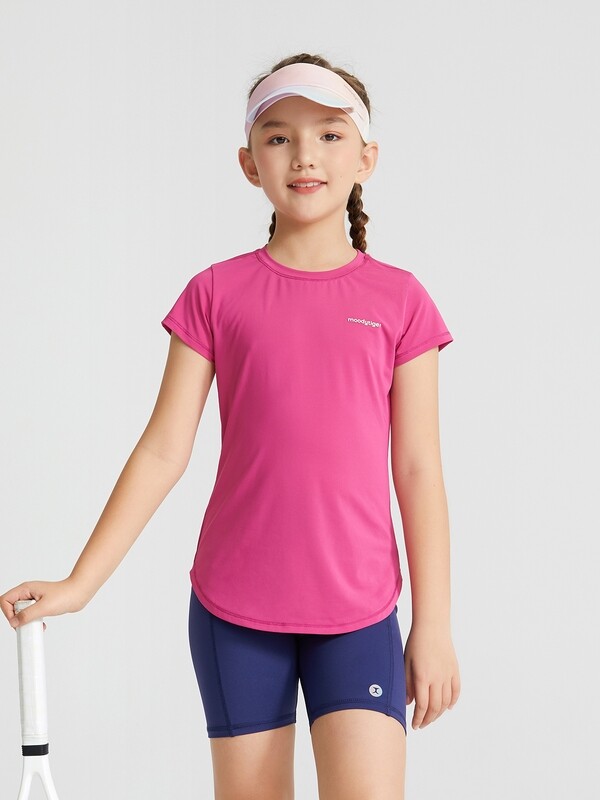 Girl&#39;s Lightweight Sports Tee - Cactus Flower