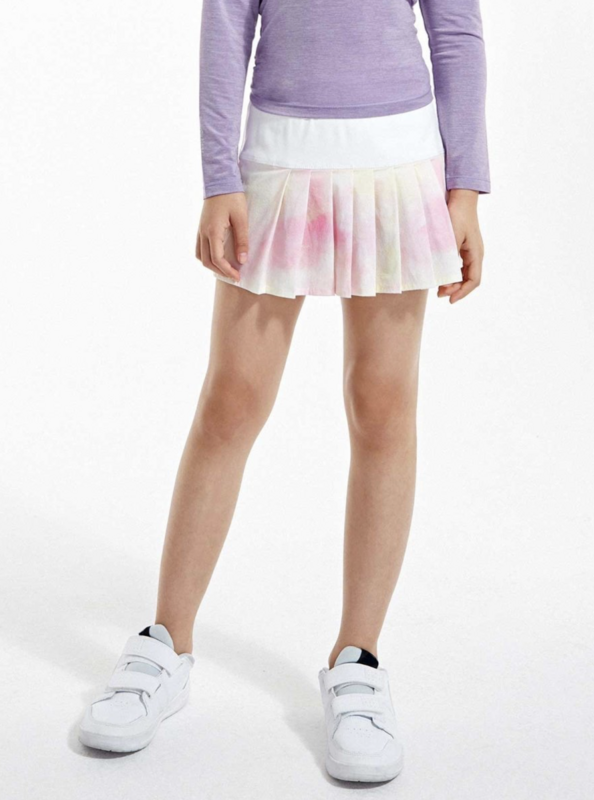 Tennis Pleated Skirt W/Shorts - Touch the Sky Print