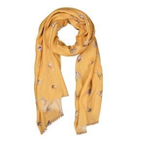 Wrendale Woodlanders Scarf-Mustard