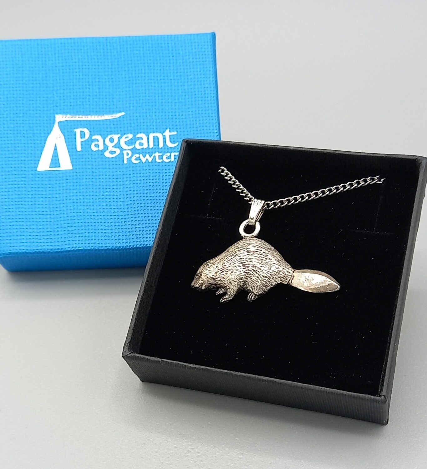 Pewter Beaver Necklace