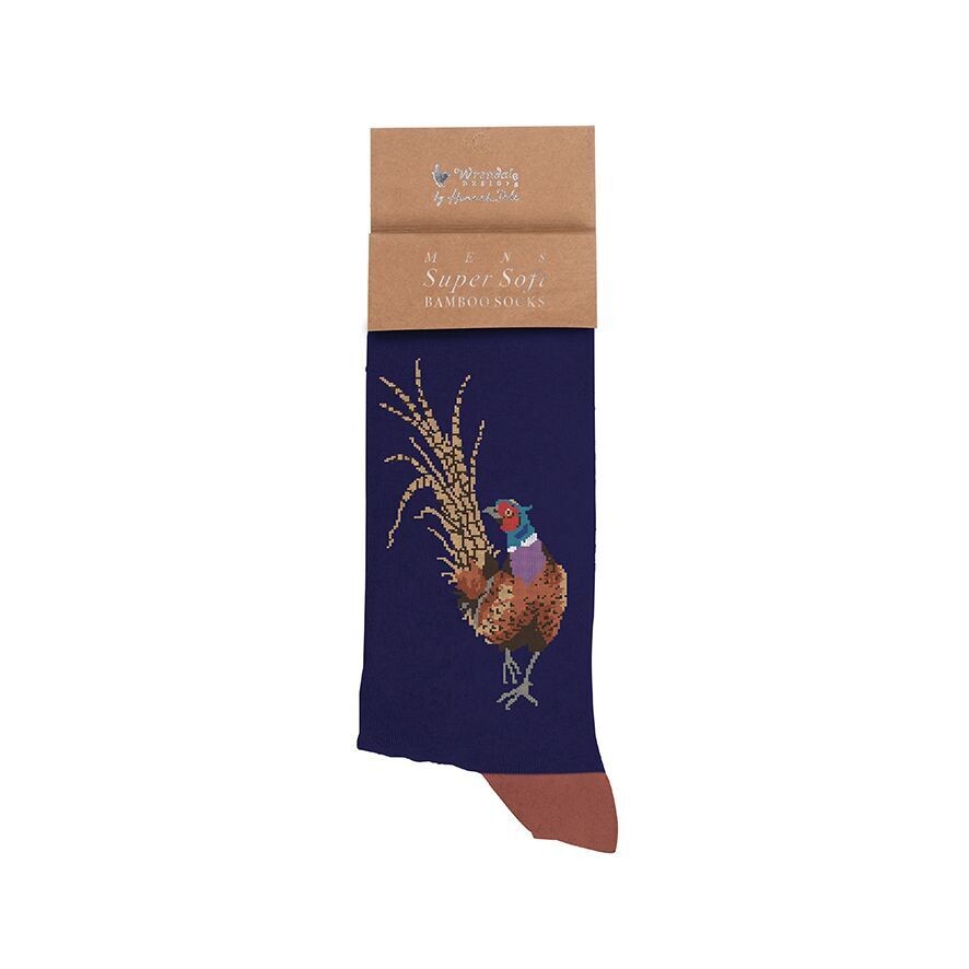 Wrendale Men's socks-Pheasant