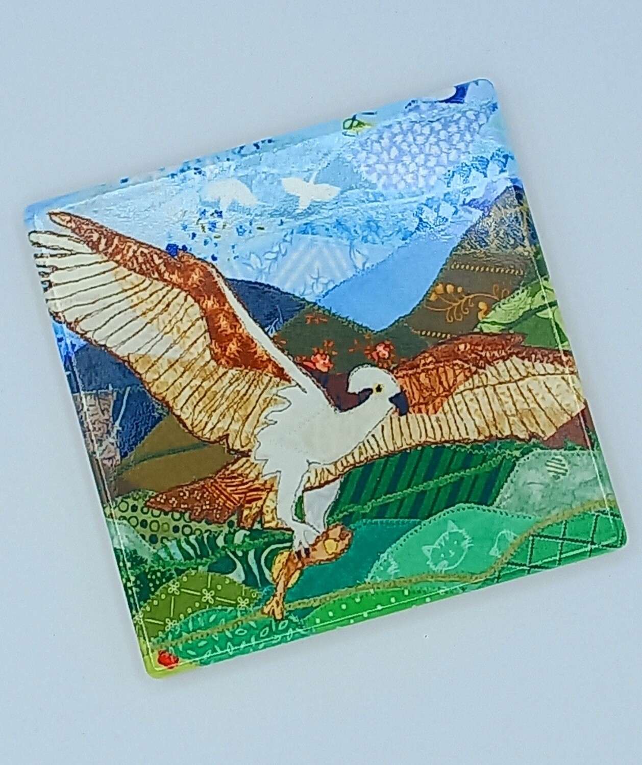 Josie Russell- Osprey in Flight Ceramic Coaster