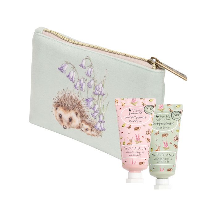 &#39;Woodlanders&#39; Owl and Hedgehog Mini Hand Cream Gift Pouch