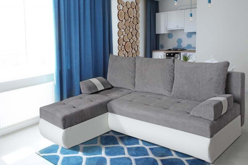 Comfortable and  quality corner sofa - GINO (White)