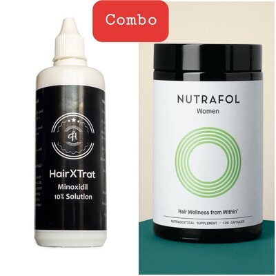 HAIRXTRAT MINOXIDIL 10% plus NUTRAFOL CORE FOR WOMAN