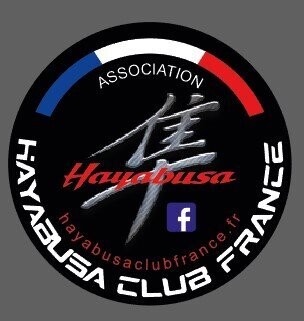 STICKER OFFICIEL NOIR HAYABUSA CLUB FRANCE