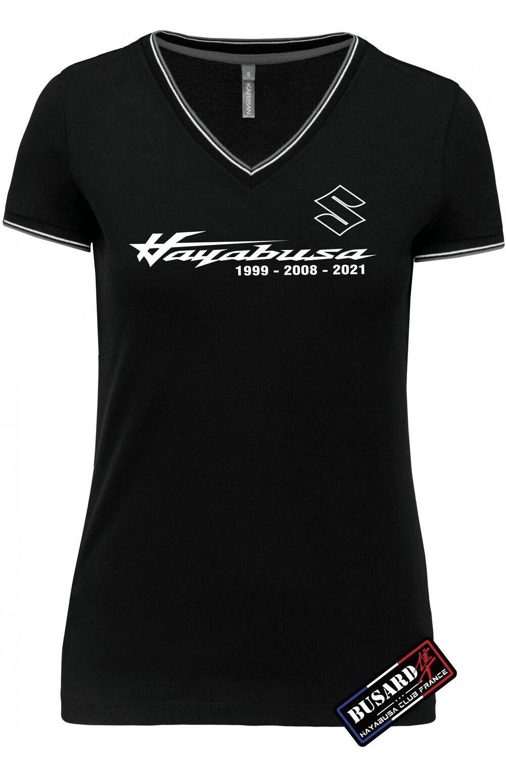 TEE SHIRT HAYABUSA GEN3 1999 2008 2021 FEMME COL V