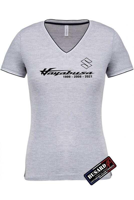 TEE SHIRT HAYABUSA GEN3 1999 2008 2021 FEMME COL V