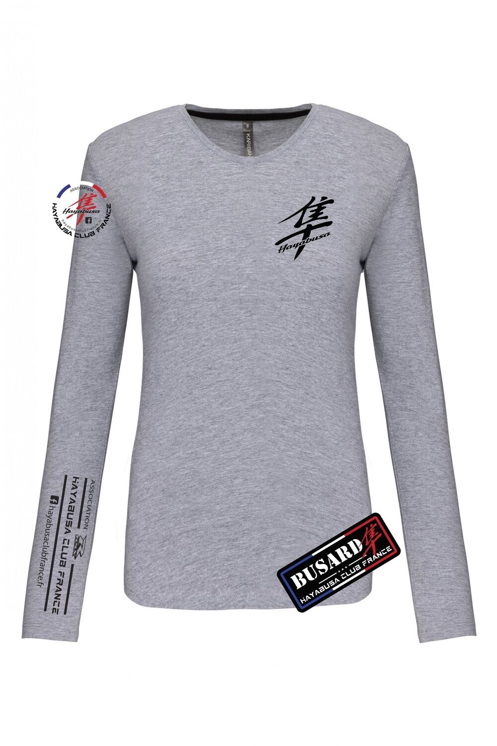 T SHIRT COL ROND MANCHES LONGUES FEMME