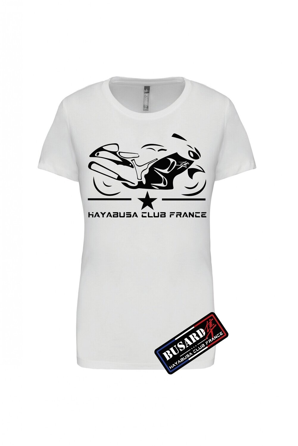 T SHIRT HAYABUSA + HAYABUSA CLUB FRANCE FEMME