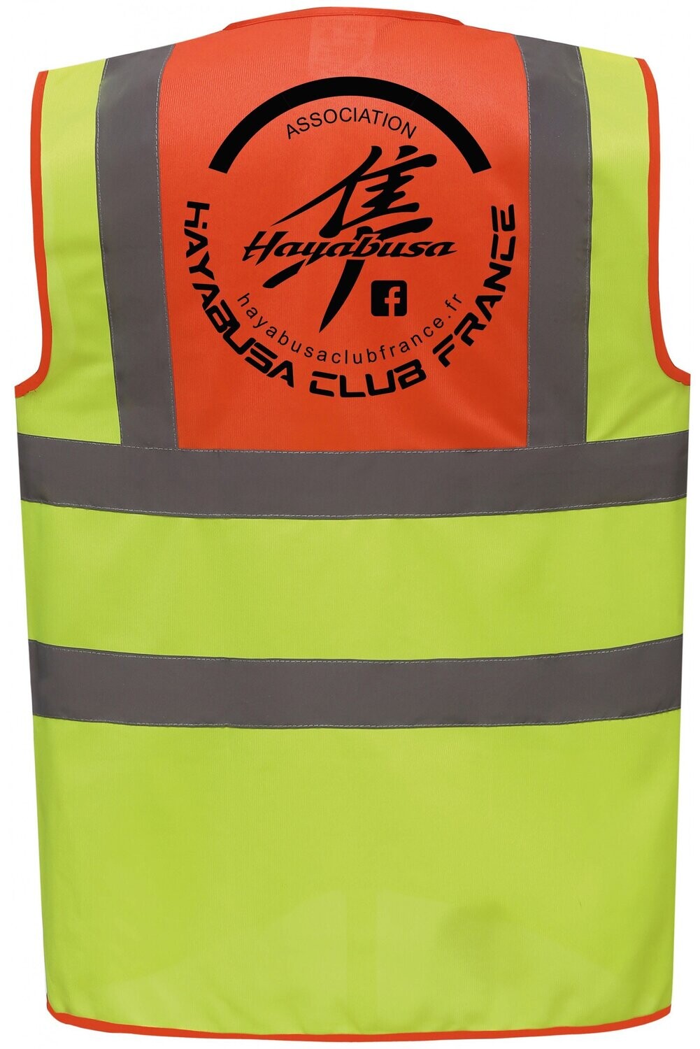GILET HAUTE VISIBILITE HAYABUSA CLUB FRANCE JAUNE & ORANGE