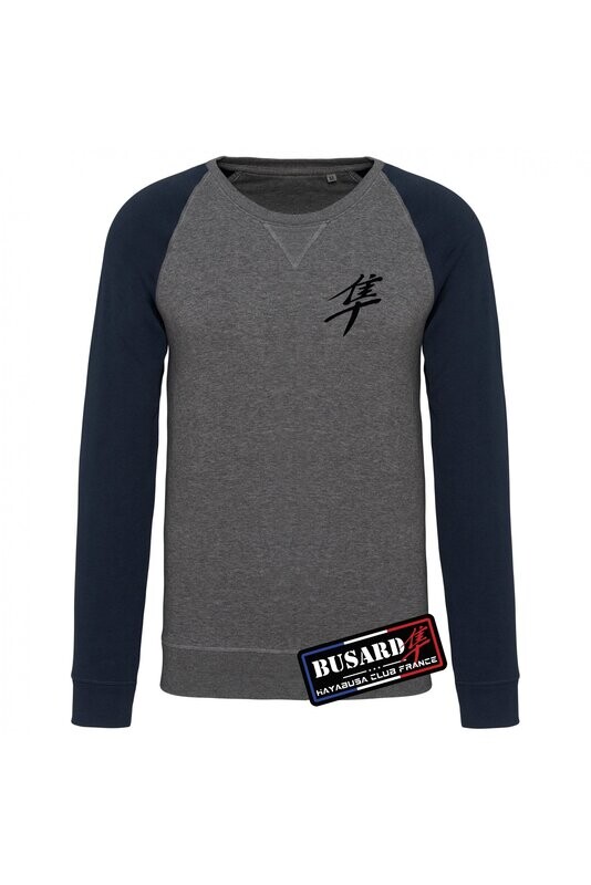 SWEAT-SHIRT BICOLORE GRIS/BLEU HOMME SWEAT-SHIRT BICOLORE GRIS/BLEU HOMME