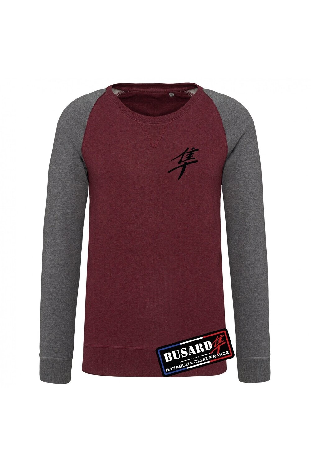 SWEAT-SHIRT BICOLORE ROUGE/GRIS HOMME