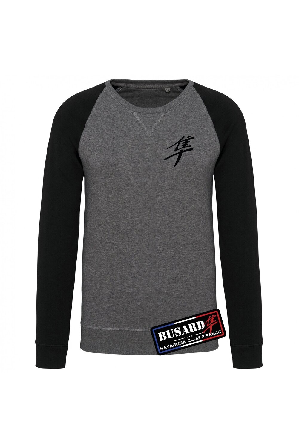SWEAT-SHIRT BICOLORE GRIS/NOIR FEMME