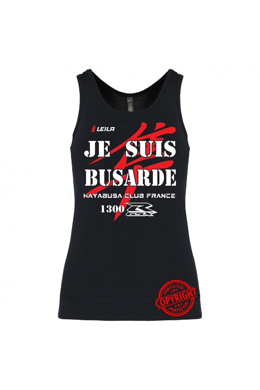 DÉBARDEUR JE SUIS BUSARDE 1300 FEMME