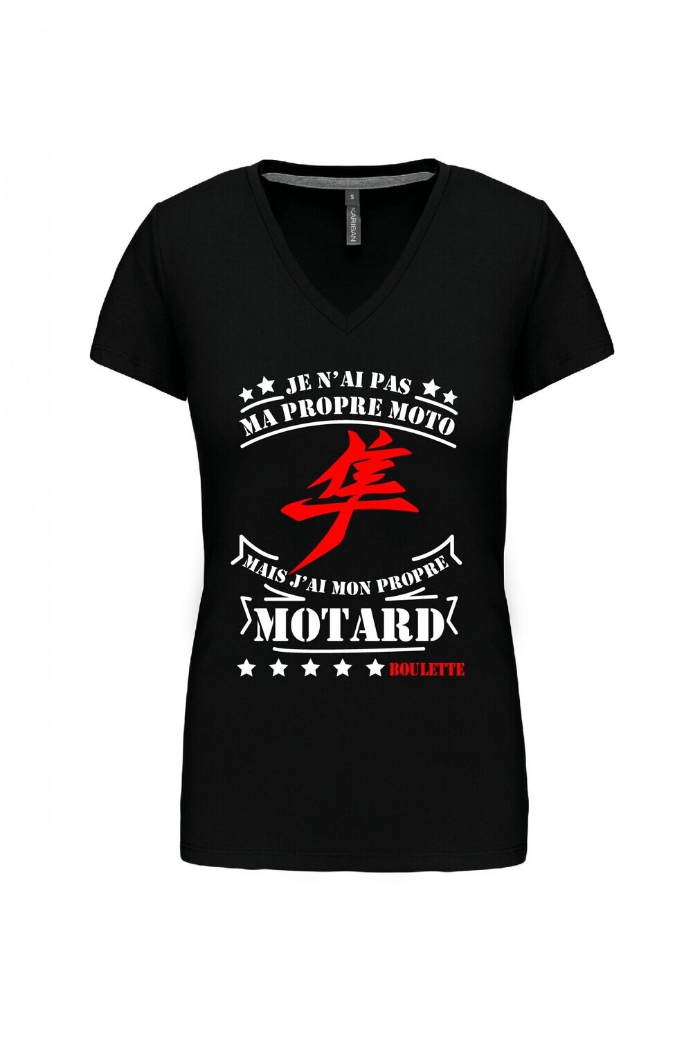 TEE SHIRT JE N'AI PAS MA PROPRE MOTO GEN3 FEMME COL V