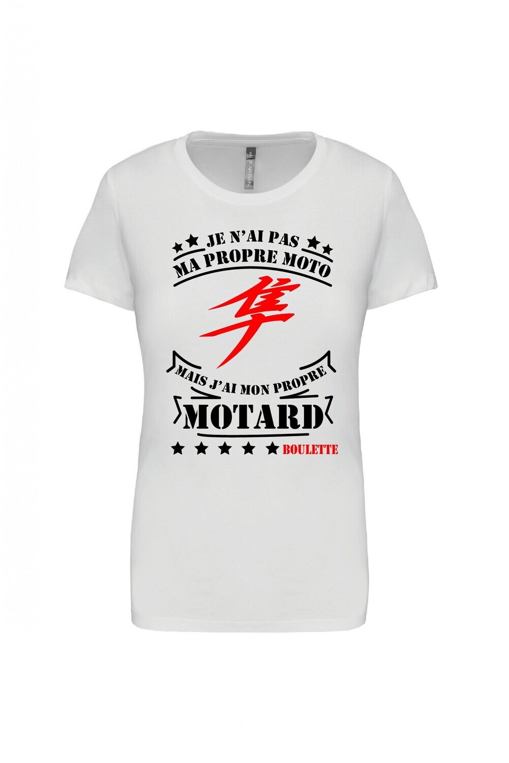 TEE SHIRT JE N'AI PAS MA PROPRE MOTO GEN2 FEMME COL ROND