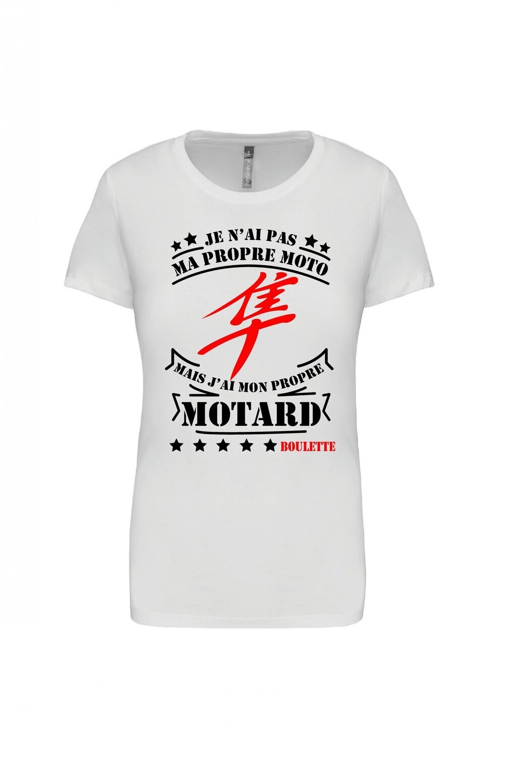 TEE SHIRT JE N'AI PAS MA PROPRE MOTO GEN1 FEMME COL ROND