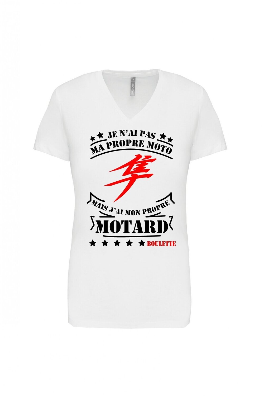 TEE SHIRT JE N'AI PAS MA PROPRE MOTO GEN2 FEMME COL V