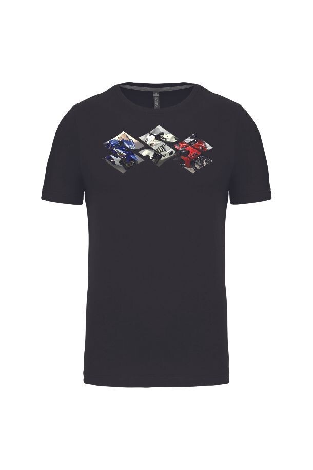 TEE SHIRT BUSARD GEN2 BLEU/BLANC/ORANGE HOMME COL ROND