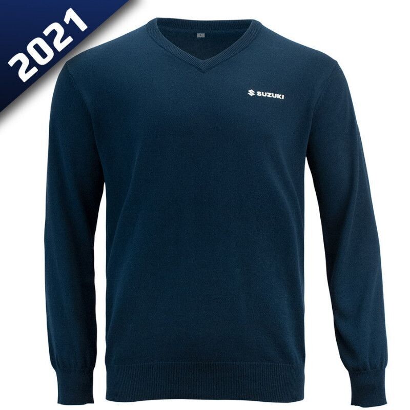 Sweater bleu Suzuki fashion 2021 homme