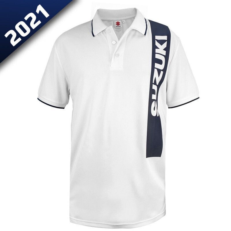 Polo Suzuki blanc homme fashion 2021