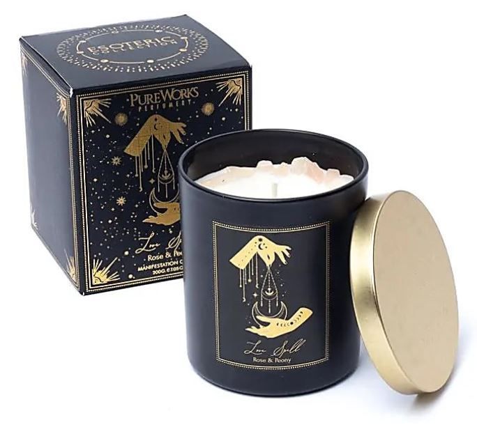 BOUGIE D'INTENTION - Love Spell en verre avec couvercle