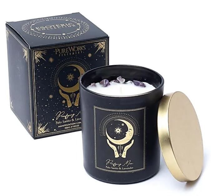 BOUGIE D'INTENTION - Purifying Moon en verre avec couvercle