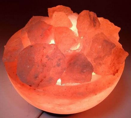 Lampe de Sel Himalaya Bol & Cristaux 3Kg