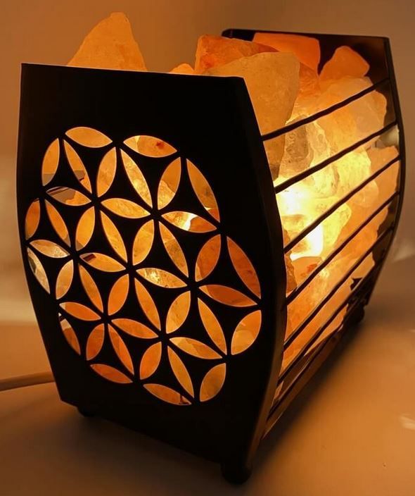 Lampe de Sel Panier Fleur de Vie 3KG