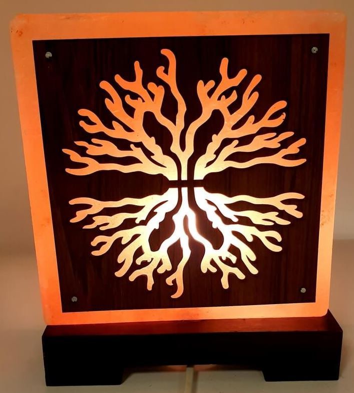 ​Lampe de Sel Himalaya Double Arbre de Vie