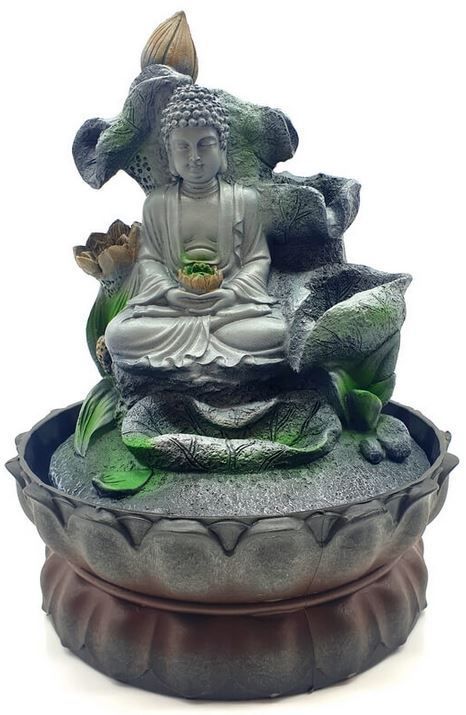 Fontaine Résine Bouddha Lotus & Cascade