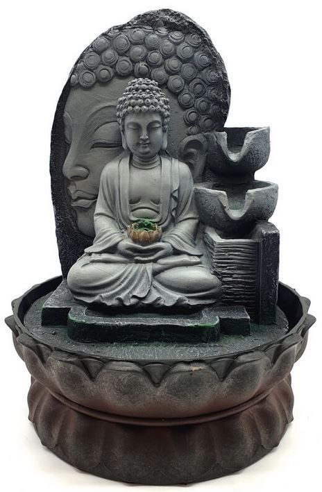 Fontaine Résine Double Bouddha