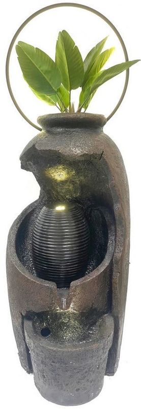 Fontaine Résine Pot à Plante + Cerceau LED