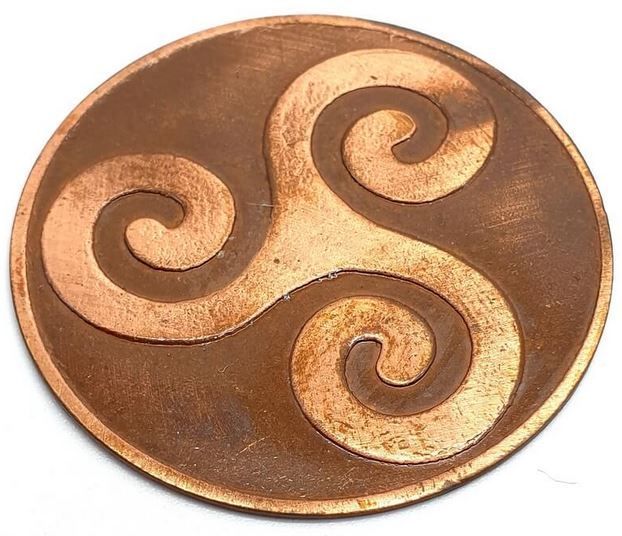 Pin's de poche Triskell Cuivre