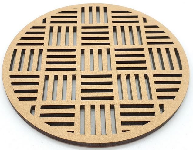 Plaque Bois Motif Neutre 10cm