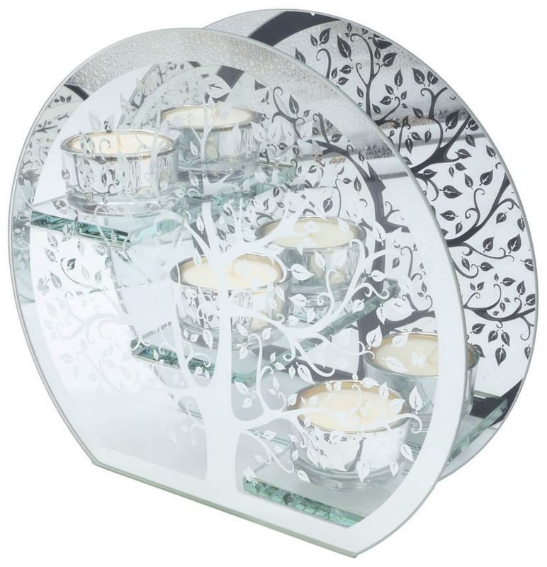 Bougeoir verre arbre de triple